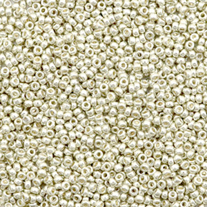 Miyuki seed beads 15/0 Duracoat Galvanized Silver 15-4201
