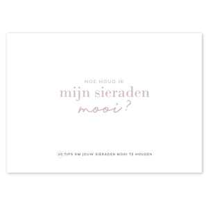 Jewellery cards 'tips for jewellery' NL White