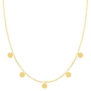 Stainless steel necklaces coins Gold