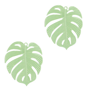 Bohemian charms tropical leaf Meadow Green (nickel free)