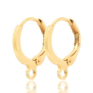 Earrings closable 1 loop 12mm Gold