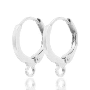 Earrings closable 1 loop 11mm Antique Silver
