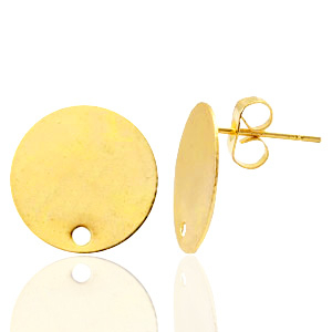 Findings TQ metal earrings 15mm 1 eye Gold
