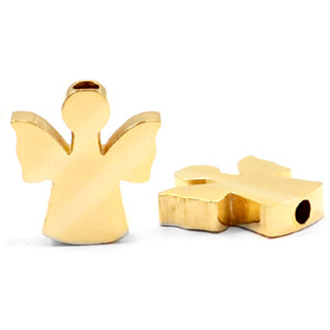 Stainless steel beads angel Gold