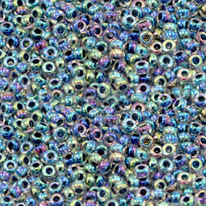 Miyuki seed beads 11/0 Noir Lined Crystal AB 11-283