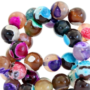 Natural stone beads Agate 4mm Multicolour