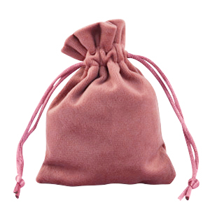 Jewellery Velvet Bag Antique Pink