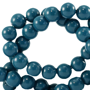 6 mm glass beads opaque Gibraltar Sea Blue