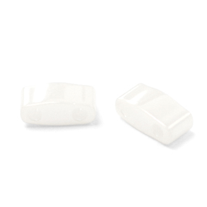 Miyuki beads half tila 5x2.3mm Ceylon White Pearl HTL-420