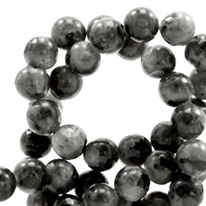 Natural stone beads Labradorite 6mm Anthracite