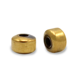 Hematite beads disc Gold