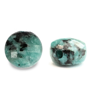 Natural stone beads Dalmatian Stone faceted 5mm Turquoise Blue