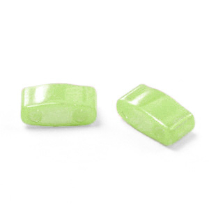 Miyuki beads half tila 5x2.3mm Opaque Luster Chartreuse Green HTL-439