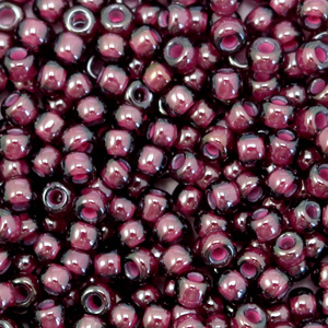 Miyuki seed beads 8/0 Fancy Lined Aubergine Purple 8-386
