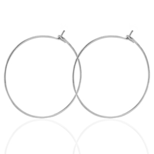 Stainless steel earrings 25mm Silver