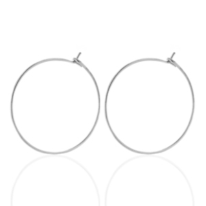 Stainless steel earrings 20mm Silver