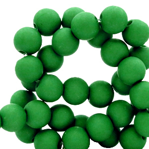 6 mm acrylic beads Fir Green
