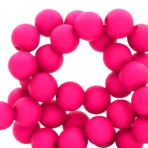 6 mm acrylic beads Pink Blast
