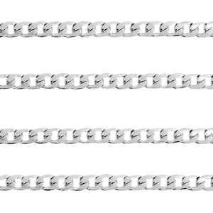 Stainless steel findings belcher chain curb links Silver