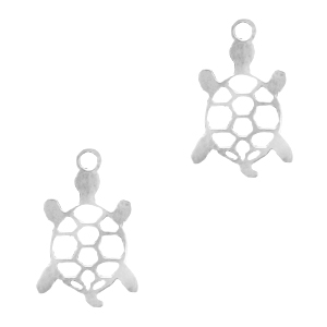 Stainless steel charms turtle Silver