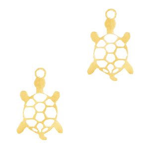 Stainless steel charms turtle Gold