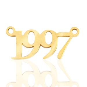 Stainless steel charms/connector year 1997 Gold