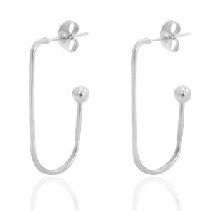 Stainless steel earrings Silver