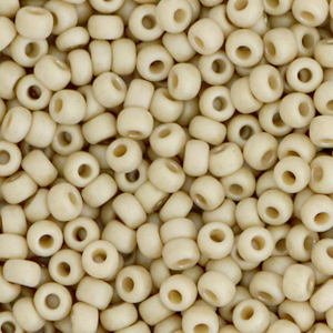 Miyuki seed beads 8/0 Opaque Glazed Frosted Moth Wing Beige 8-4691