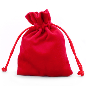 Jewellery Velvet Bag Red