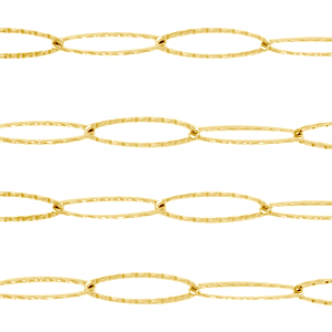 Stainless Steel findings belcher chain long oval links Gold