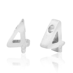Stainless steel beads number 4 Silver