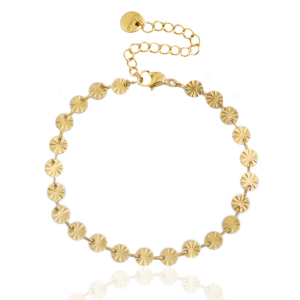 Stainless steel bracelets belcher chain Gold