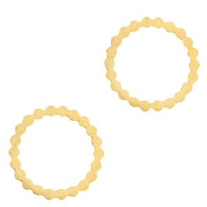Stainless steel charms/connector circle Gold