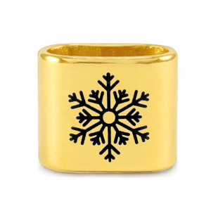 DQ European metal sliders snowflake Mix & Match Gold (nickel free)