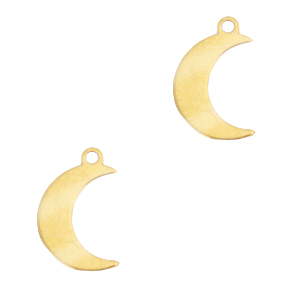 Stainless steel charms moon Gold