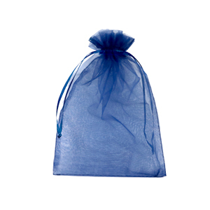Jewellery Organza Bag 9x12cm Navy Blue
