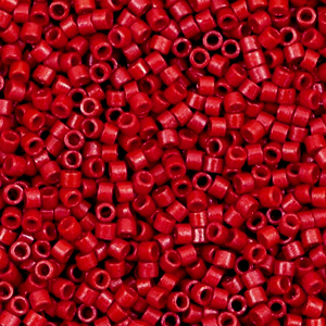 Miyuki beads delica's 11/0 Opaque SF Dyed Bright Red DB-791
