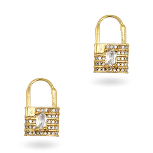 Zirconia earrings Gold