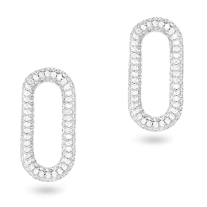 Zirconia oval connector Silver