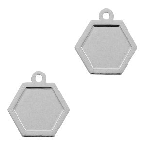 Bohemian charms hexagon Silver