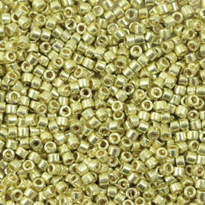 Miyuki beads delica's 11/0 Duracoat Galvanized Pale Soft Gold DB-2502