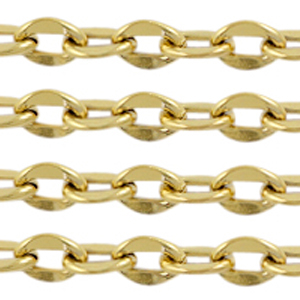 Stainless steel findings belcher chain Gold