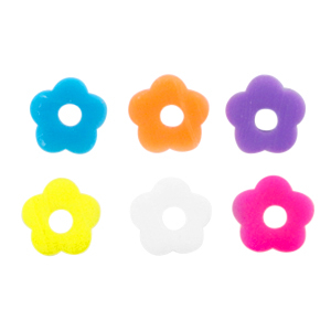 Katsuki beads flower 6mm Rainbow mix