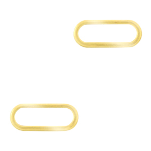 Stainless steel charms/connector oval Gold