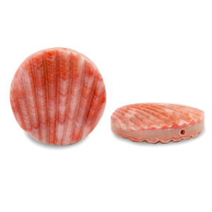 Shell beads 20mm Red