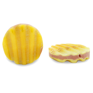 Shell beads 20mm Yellow