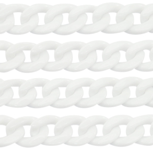 Acrylic chain 22mm White
