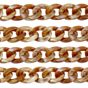 Acrylic chain 19mm Brown