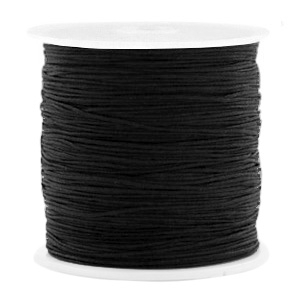 Macram&eacute; bead cord 0.8mm Black