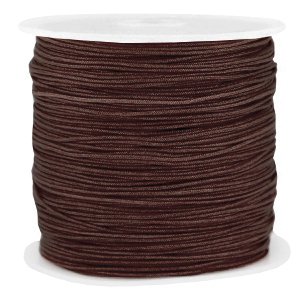 Macram&eacute; bead cord 0.8mm Chocolate Brown